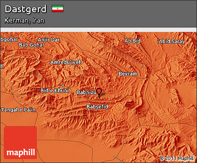 Political 3D Map of Dastgerd