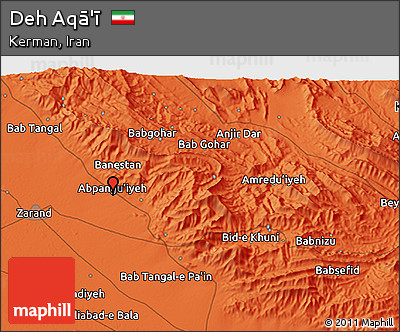 Political 3D Map of Deh Aqā'ī