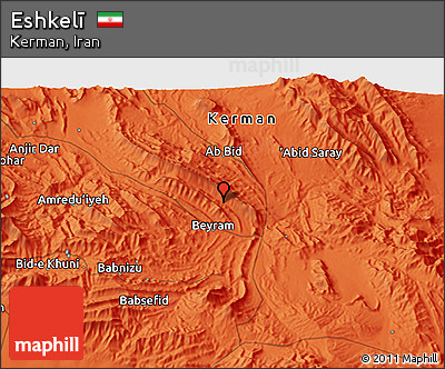 Political 3D Map of Eshkelī