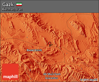 Political 3D Map of Gazk