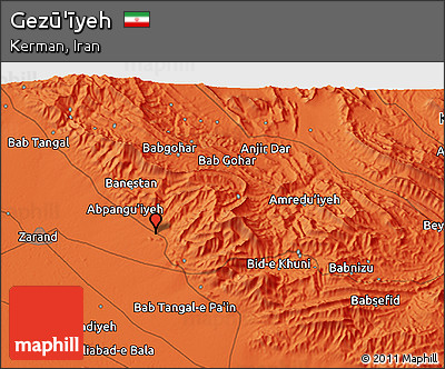 Political 3D Map of Gezū'īyeh