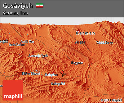Political 3D Map of Gosāvīyeh