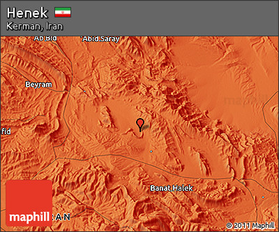 Political 3D Map of Henek