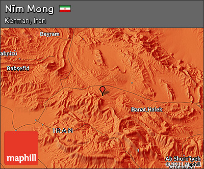 Political 3D Map of Nīm Mong
