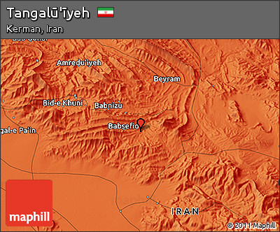 Political 3D Map of Tangalū'īyeh