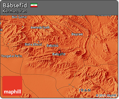 Political 3D Map of Bābsefīd