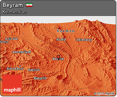 Political 3D Map of Beyram