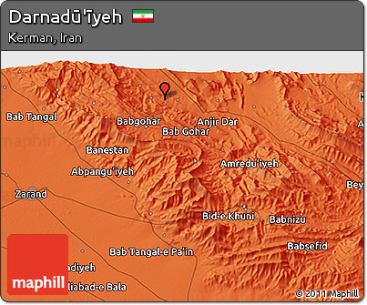 Political 3D Map of Darnadū'īyeh