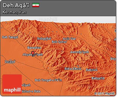 Political 3D Map of Deh Aqā'ī