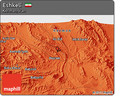 Political 3D Map of Eshkelī