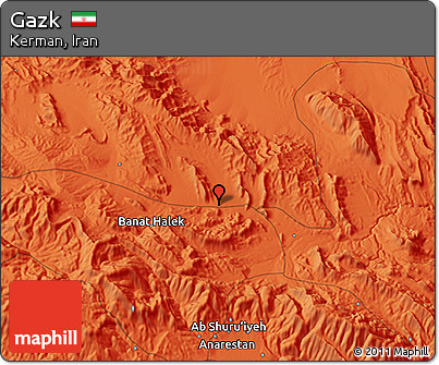 Political 3D Map of Gazk