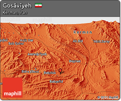 Political 3D Map of Gosāvīyeh