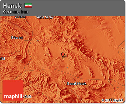 Political 3D Map of Henek