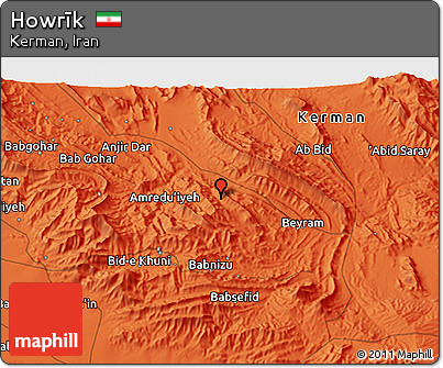 Political 3D Map of Howrīk