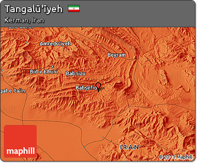 Political 3D Map of Tangalū'īyeh