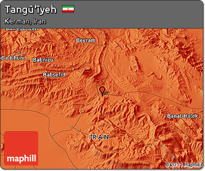 Political 3D Map of Tangū'īyeh
