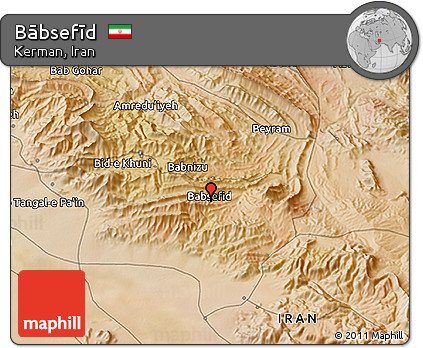 Satellite 3D Map of Bābsefīd