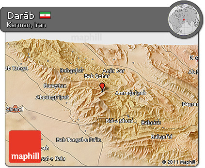 Satellite 3D Map of Darāb