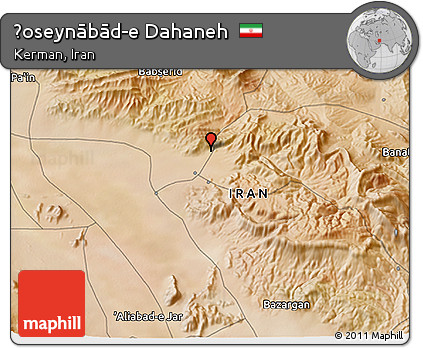 Satellite 3D Map of Ḩoseynābād-e Dahaneh