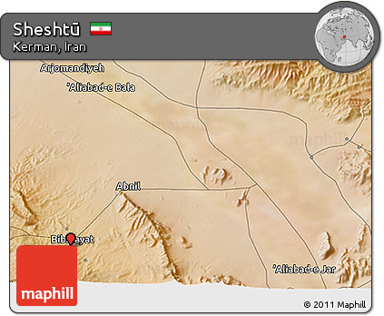 Satellite 3D Map of Sheshtū