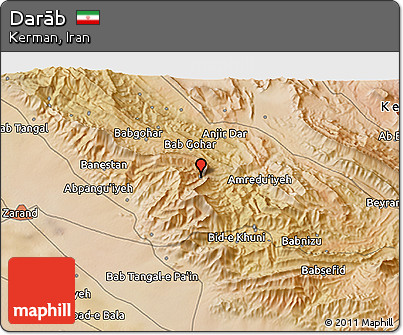 Satellite 3D Map of Darāb