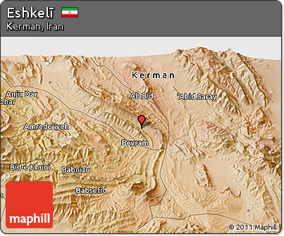 Satellite 3D Map of Eshkelī