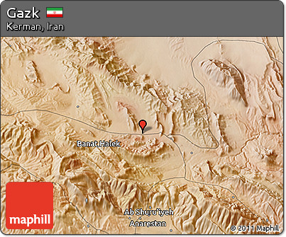 Satellite 3D Map of Gazk