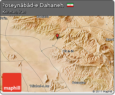 Satellite 3D Map of Ḩoseynābād-e Dahaneh