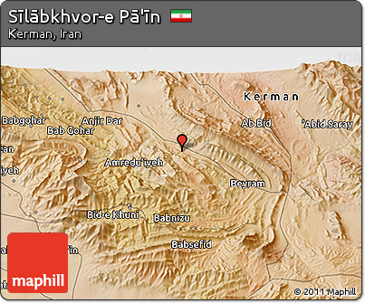 Satellite 3D Map of Sīlābkhvor-e Pā'īn