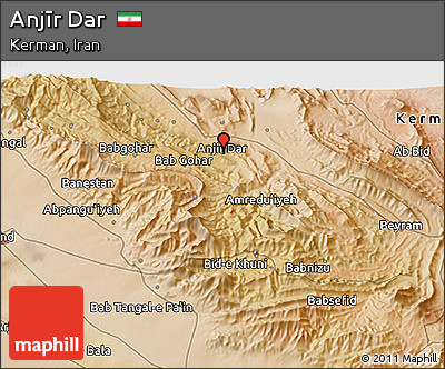 Satellite 3D Map of Anjīr Dar
