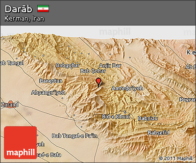 Satellite 3D Map of Darāb