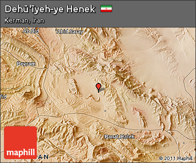Satellite 3D Map of Dehū'īyeh-ye Henek