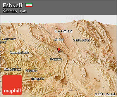 Satellite 3D Map of Eshkelī