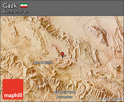 Satellite 3D Map of Gazk