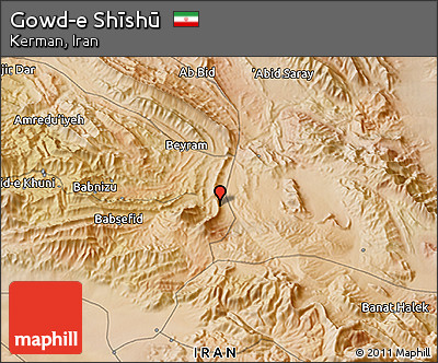 Satellite 3D Map of Gowd-e Shīshū