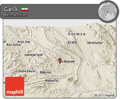 Shaded Relief 3D Map of Garīk