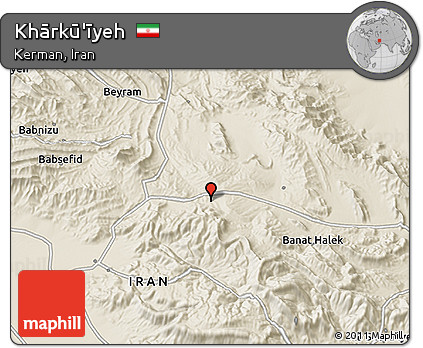 Shaded Relief 3D Map of Khārkū'īyeh