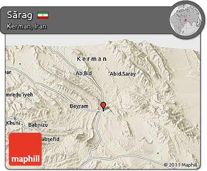 Shaded Relief 3D Map of Sārag