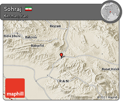 Shaded Relief 3D Map of Sohraj