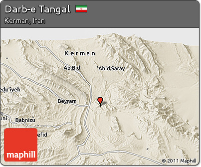 Shaded Relief 3D Map of Darb-e Tangal