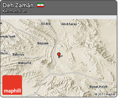 Shaded Relief 3D Map of Deh Zamān