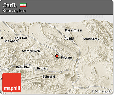 Shaded Relief 3D Map of Garīk