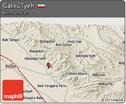 Shaded Relief 3D Map of Gatkū'īyeh