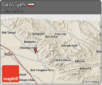 Shaded Relief 3D Map of Gezū'īyeh