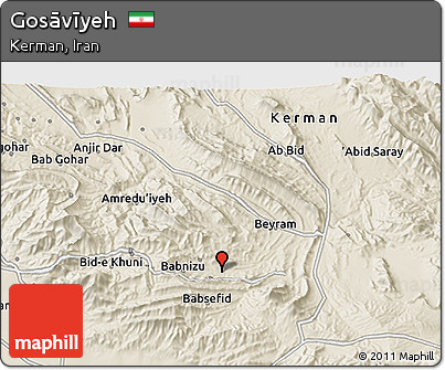Shaded Relief 3D Map of Gosāvīyeh