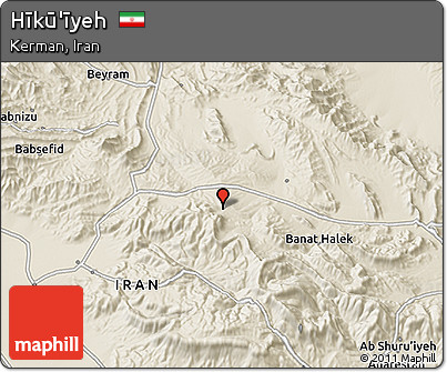 Shaded Relief 3D Map of Hīkū'īyeh