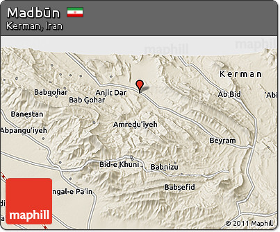 Shaded Relief 3D Map of Madbūn