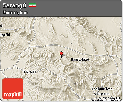 Shaded Relief 3D Map of Sarangū