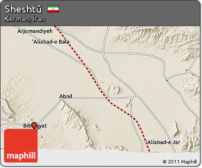 Shaded Relief 3D Map of Sheshtū