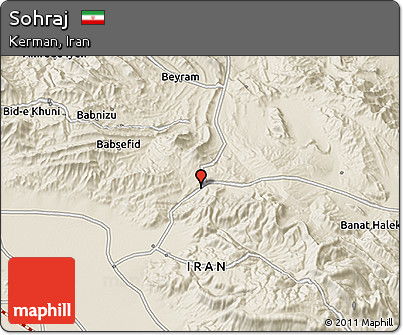 Shaded Relief 3D Map of Sohraj